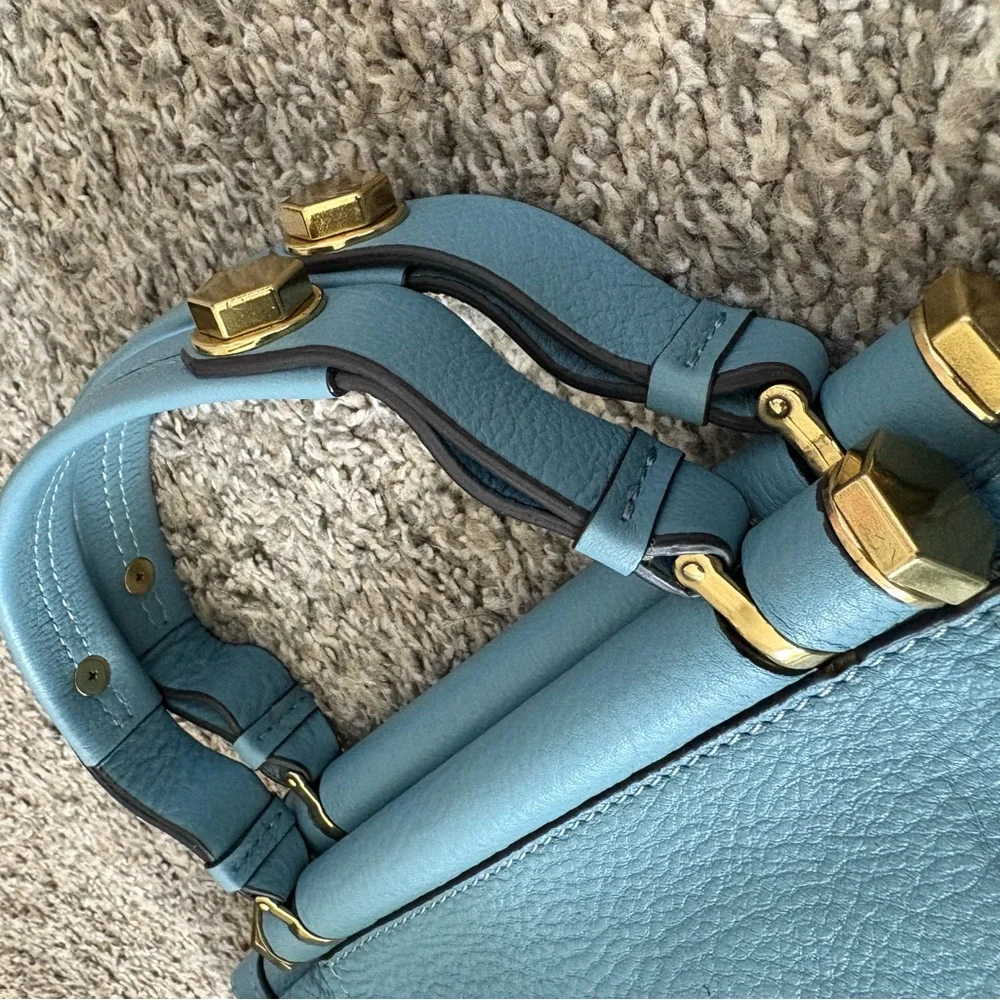 orYANY Teal Leather Satchel - Picture 4 of 4